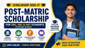 Post-Matric Scholarship for OBC, EBC & DNT Students – 2026