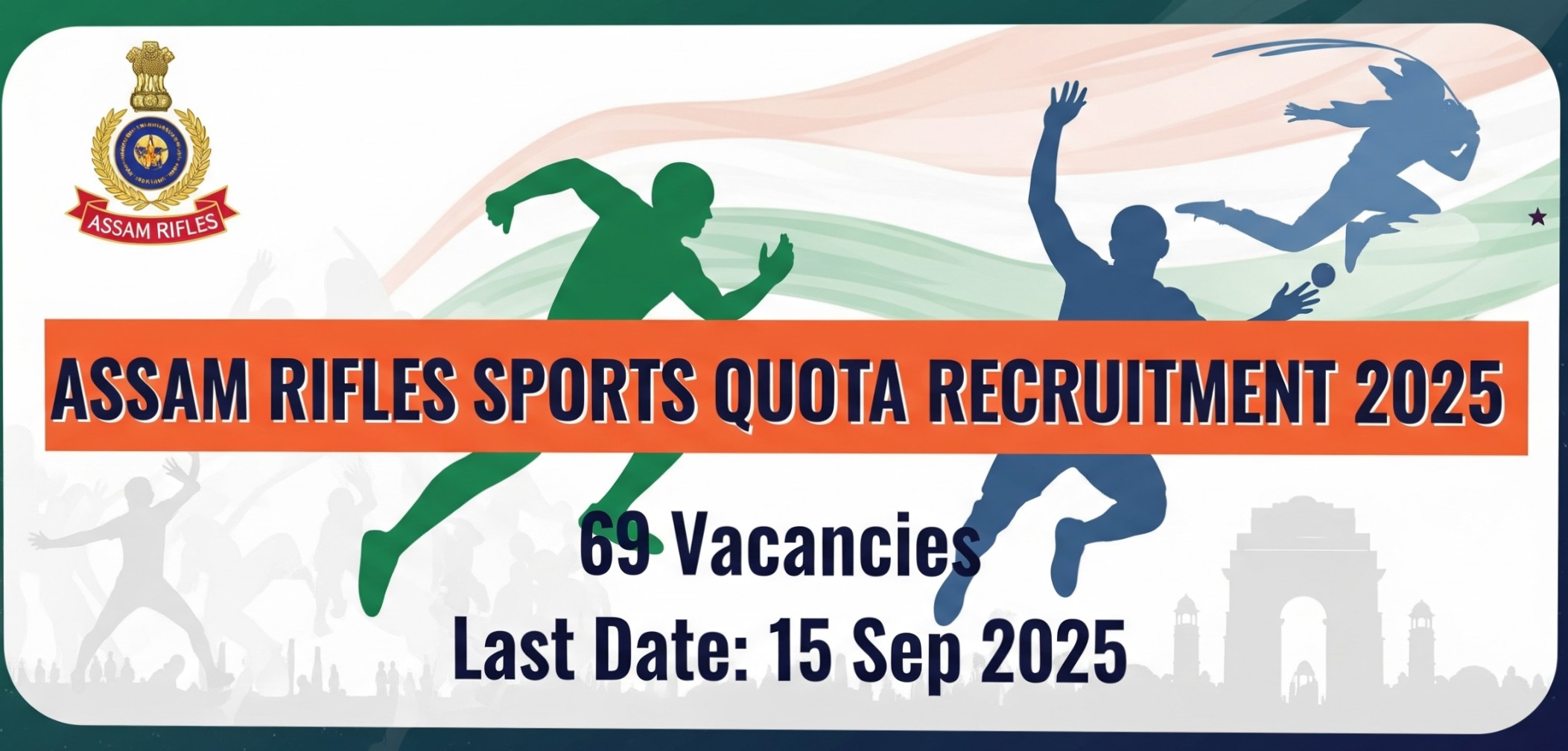 Assam Rifles Sports Quota Recruitment Rally 2025 – Apply Online for 69 Vacancies