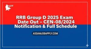 Read more about the article RRB Group D 2025 Exam Date Out (CEN-08/2024) – 32,438 Vacancies, Schedule & Admit Card