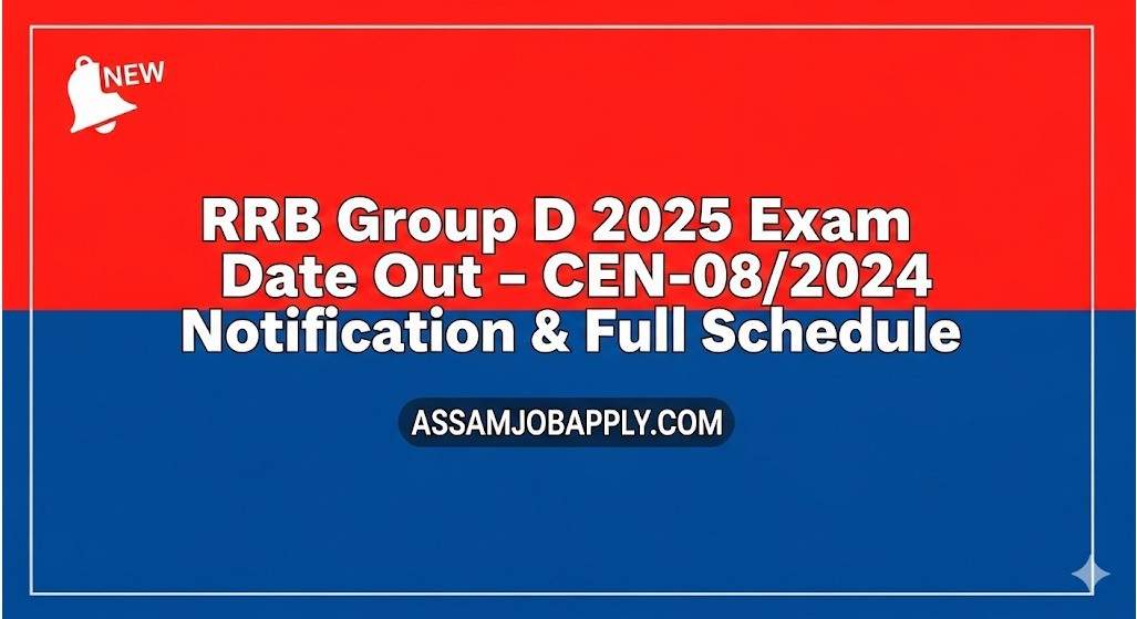 Read more about the article RRB Group D 2025 Exam Date Out (CEN-08/2024) – 32,438 Vacancies, Schedule & Admit Card