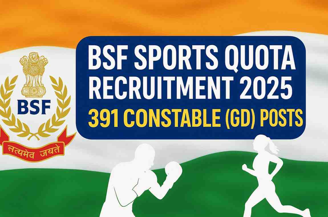 Read more about the article BSF Constable (GD) Recruitment 2025 under Sports Quota – Apply Online for 391 Vacancies