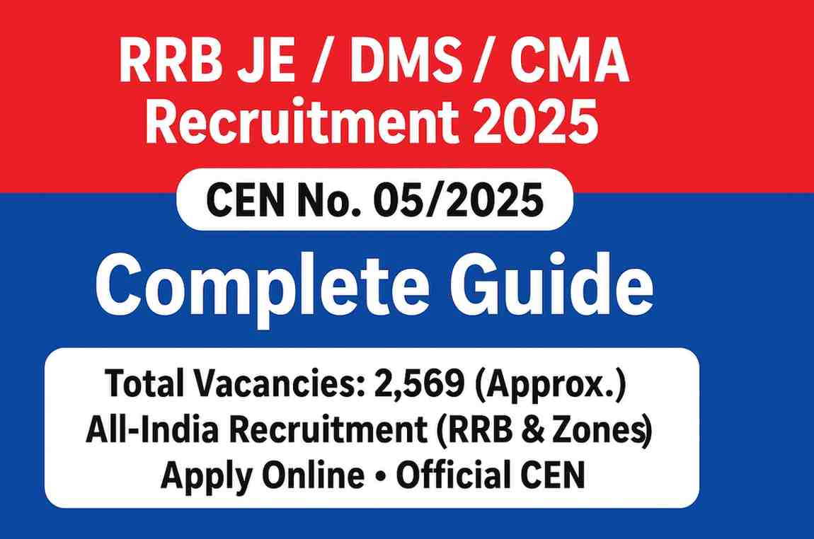 Read more about the article RRB JE Recruitment 2025 – Apply Online for 2569 Posts (CEN 05/2025)