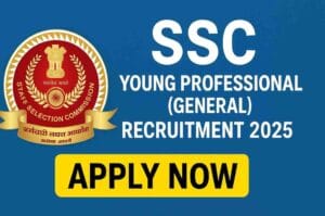 SSC Young Professional (General) Recruitment 2025 – Apply Now for 5 Posts | ₹40,000 Salary