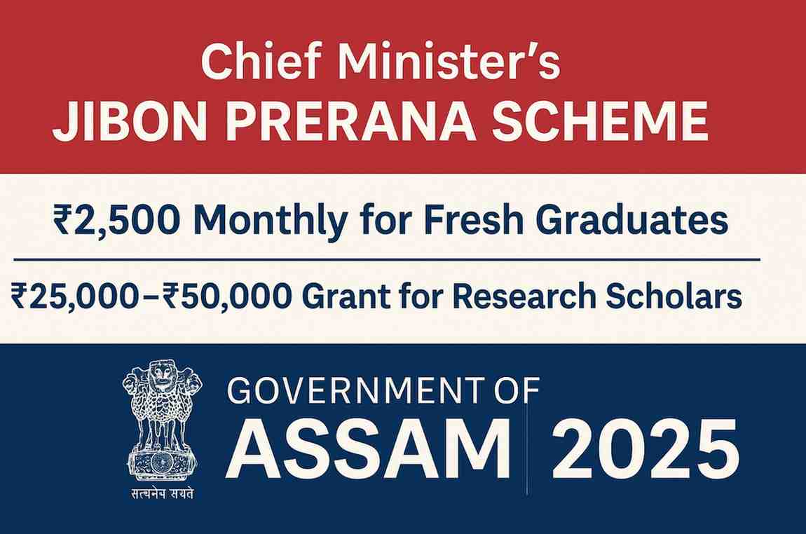 Read more about the article Chief Minister’s Jibon Prerana Scheme 2025 — Assam Govt ₹2,500 Monthly Assistance for Fresh Graduates