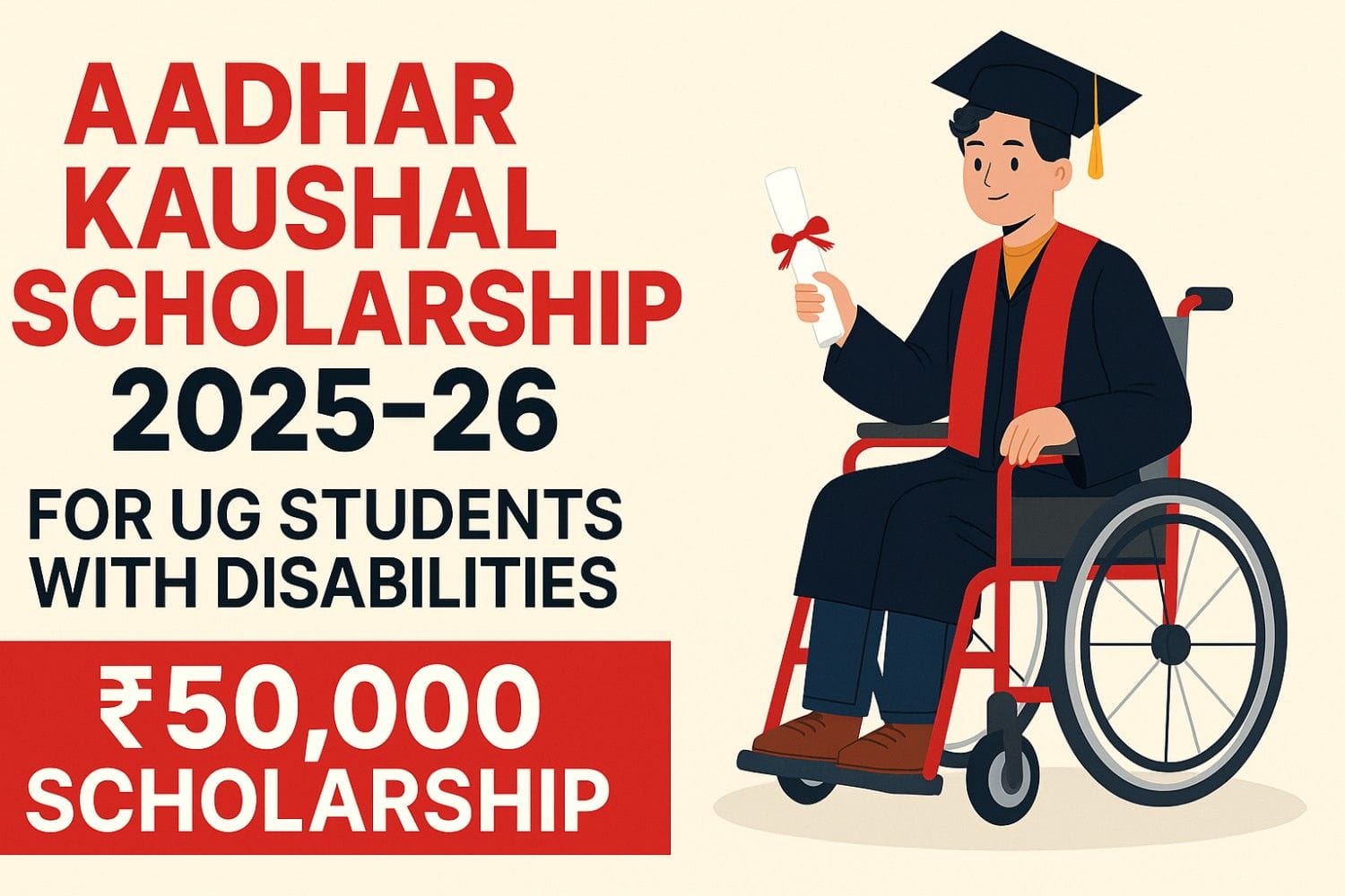 Read more about the article Aadhar Kaushal Scholarship Program for Youth with Disabilities-2025–26