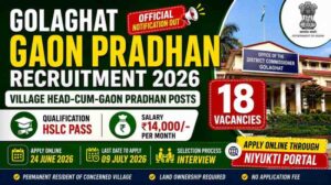 Golaghat Gaon Pradhan Recruitment 2026 – Apply Online for 18 Village Head Posts | HSLC Pass