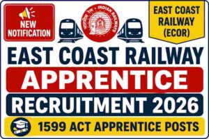 East Coast Railway Apprentice Recruitment 2026 – 1599 Posts, Apply Online